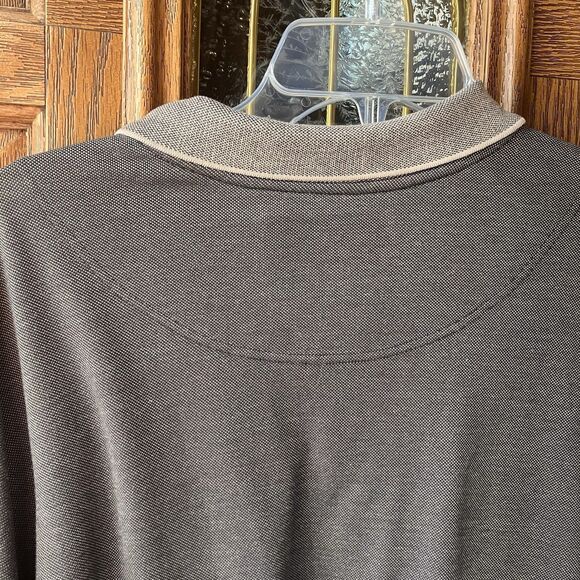 Cutter & Buck Long Sleeve Polo 3X Black & Beige 100% Cotton EUC 3XB 3TG - Picture 9 of 14